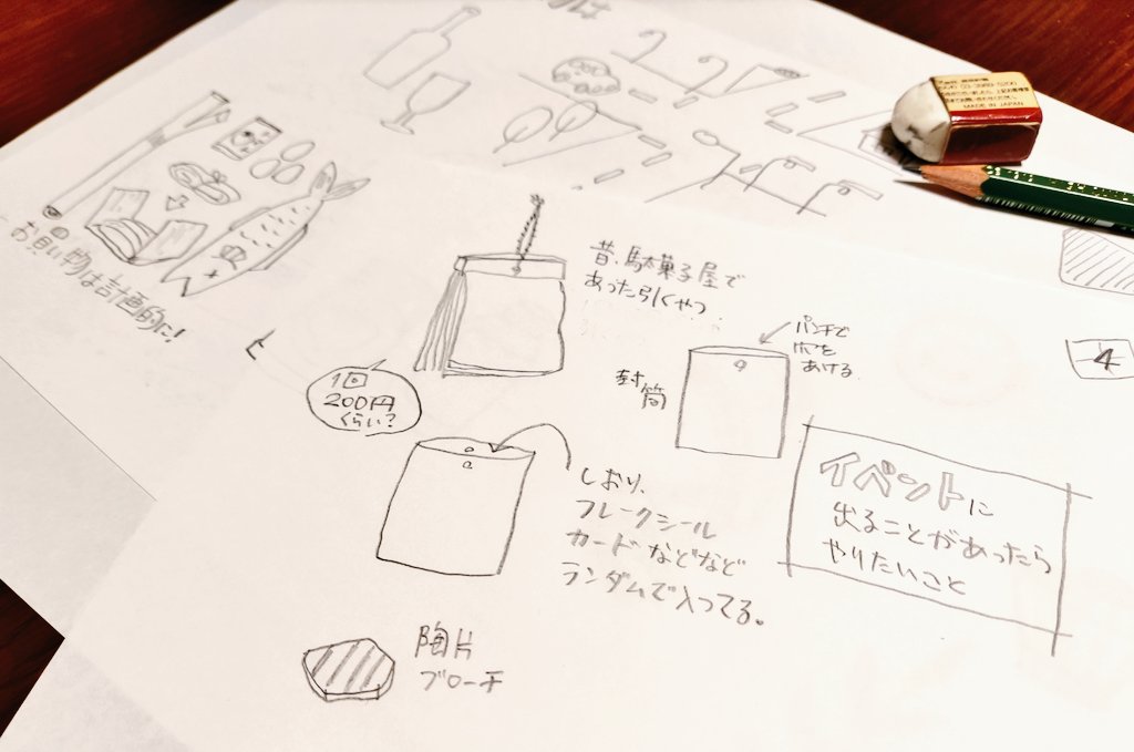 駄菓子屋にあった袋を引くやつにグッズ入れて引いてもらうやつがやりたい 