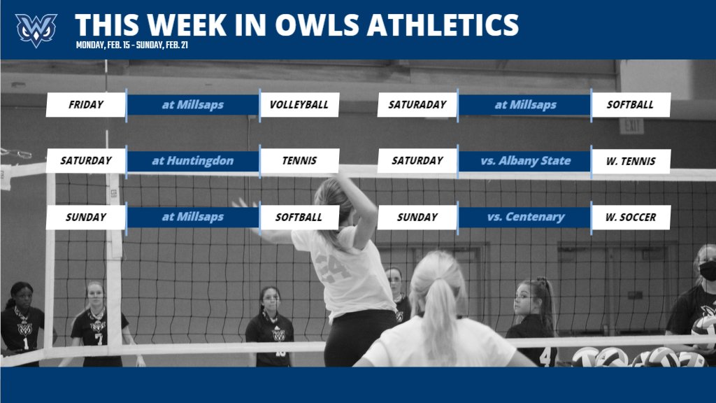 Here is the updated schedule for Owls Athletics this week. The schedule may still change, so for the most up-to-date schedule, visit owlsathletics.com/calendar.