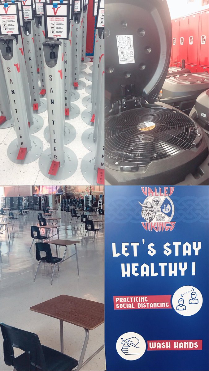 Sanitizer 🙌🏽 , Social Distancing ⬅️ , and Safety 😷 ! See how we are preparing to keep our Vikings safe during the 2/23 ACT.