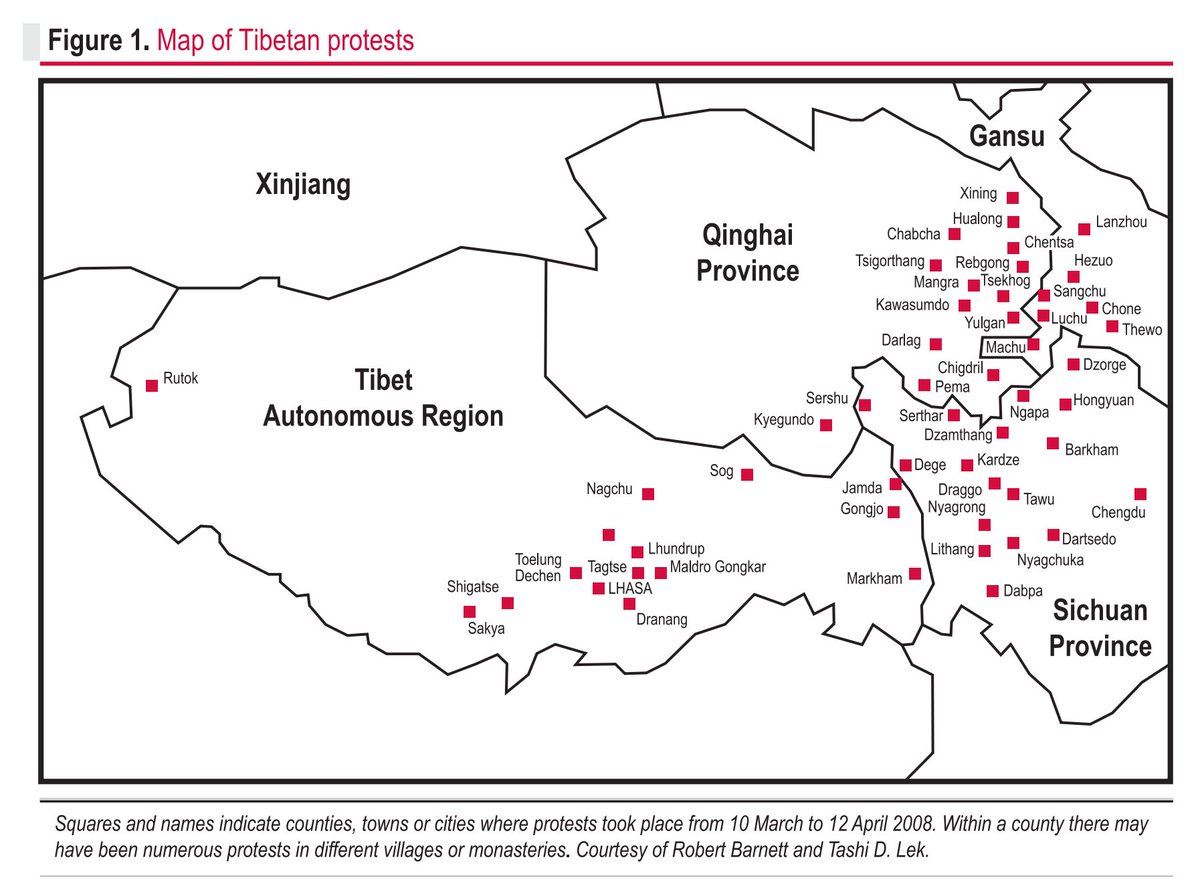 In early 2008, there were moves by Tibetan groups abroad, organized as the Tibetan People's Uprising Movement 西藏人民起义运动, calling on those in exile to walk back to the homeland 徒步返乡. There were protests across Tibet (Robert Barnett, "The Tibet Protests of Spring 2008").