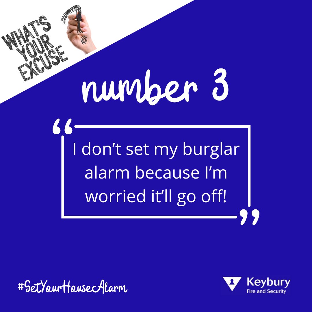 KeyburyFS's tweet photo. If you set your burglar alarm it will go off to warn you there’s someone in your house.
If you don’t set it, it can’t warn you.
Your regularly serviced alarm shouldn’t go off at random.
More here > https://t.co/lA7pIMYrgW
#whatsyourexcuse #setyourhousealarm #wednesdaythought https://t.co/LXO5vZt0TV