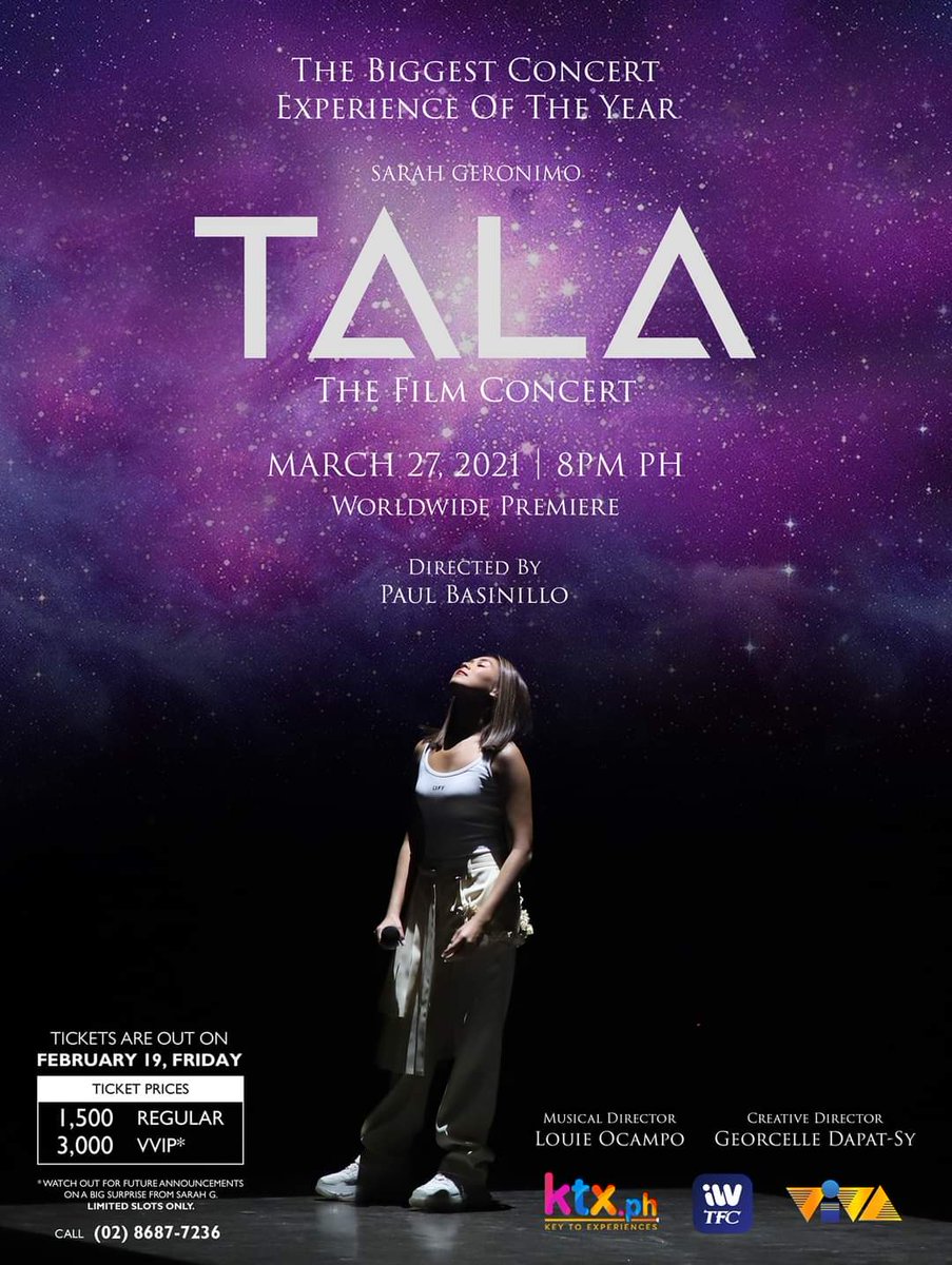 paulalexei's tweet photo. Surprise! It's officially out #TalaTheFilmConcert March 27, 2021 8PM. See you all! 😀🙏🇵🇭 https://t.co/wqvTrTQZWZ