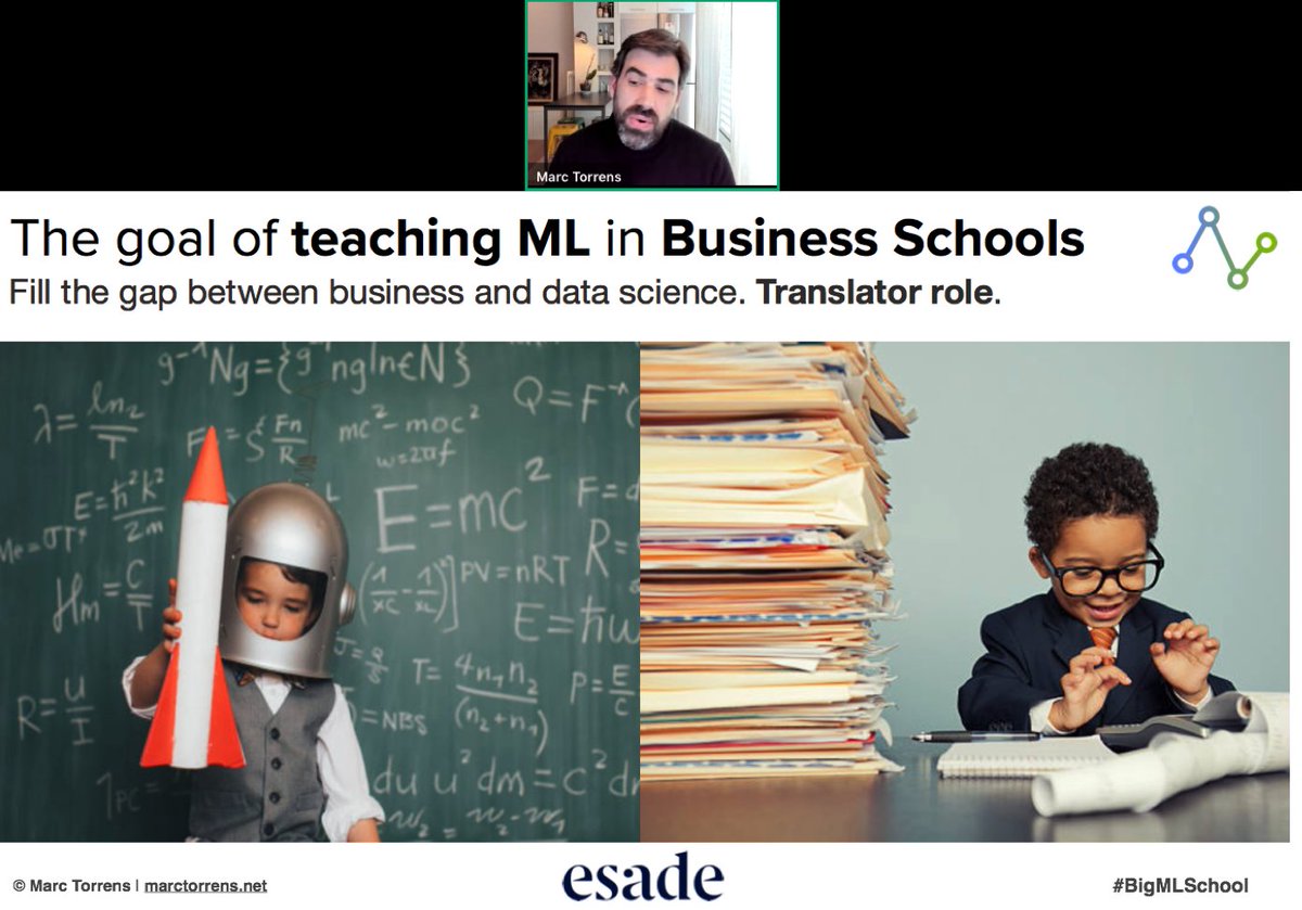 .<a href="/marctorrens/">Marc Torrens</a>, Academic Director of the M.Sc. in #BusinessAnalytics &amp; Associate Professor at <a href="/ESADE/">Esade</a> presenting live now the “10 Lessons #BusinessStudents Need to Know”. 

bigml.com/events/virtual…
 
#MachineLearning #BigMLSchool #Business  #VirtualConference