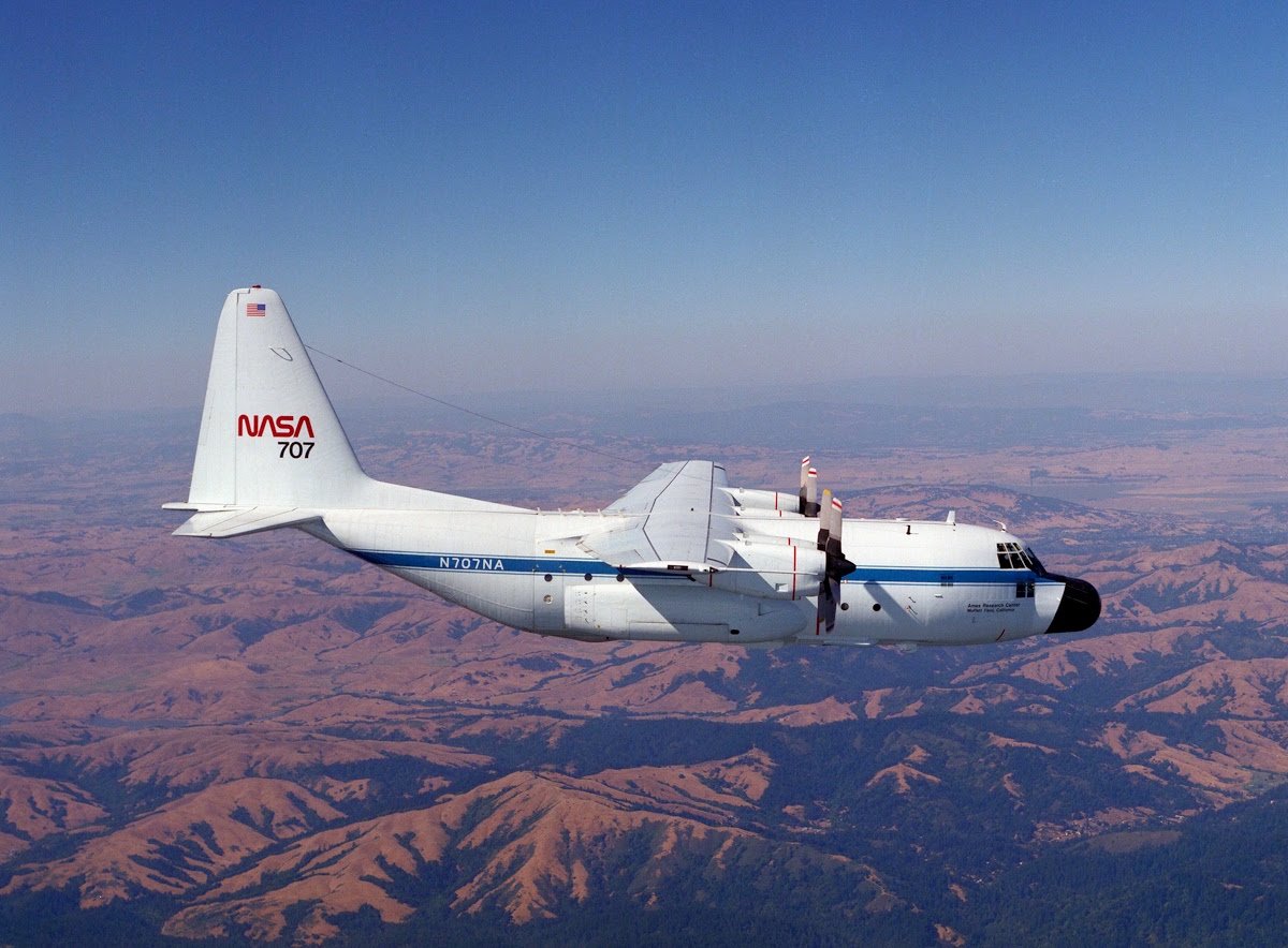 NASA has had a few C-130's for cargo transport, the latest one is stationed at  @NASA_Wallops