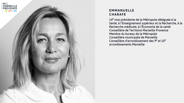 ...3ème Adjointe de la mairie des 9/10 de Marseille et vice-présidente de la Métropole AMP déléguée à la Santé.
