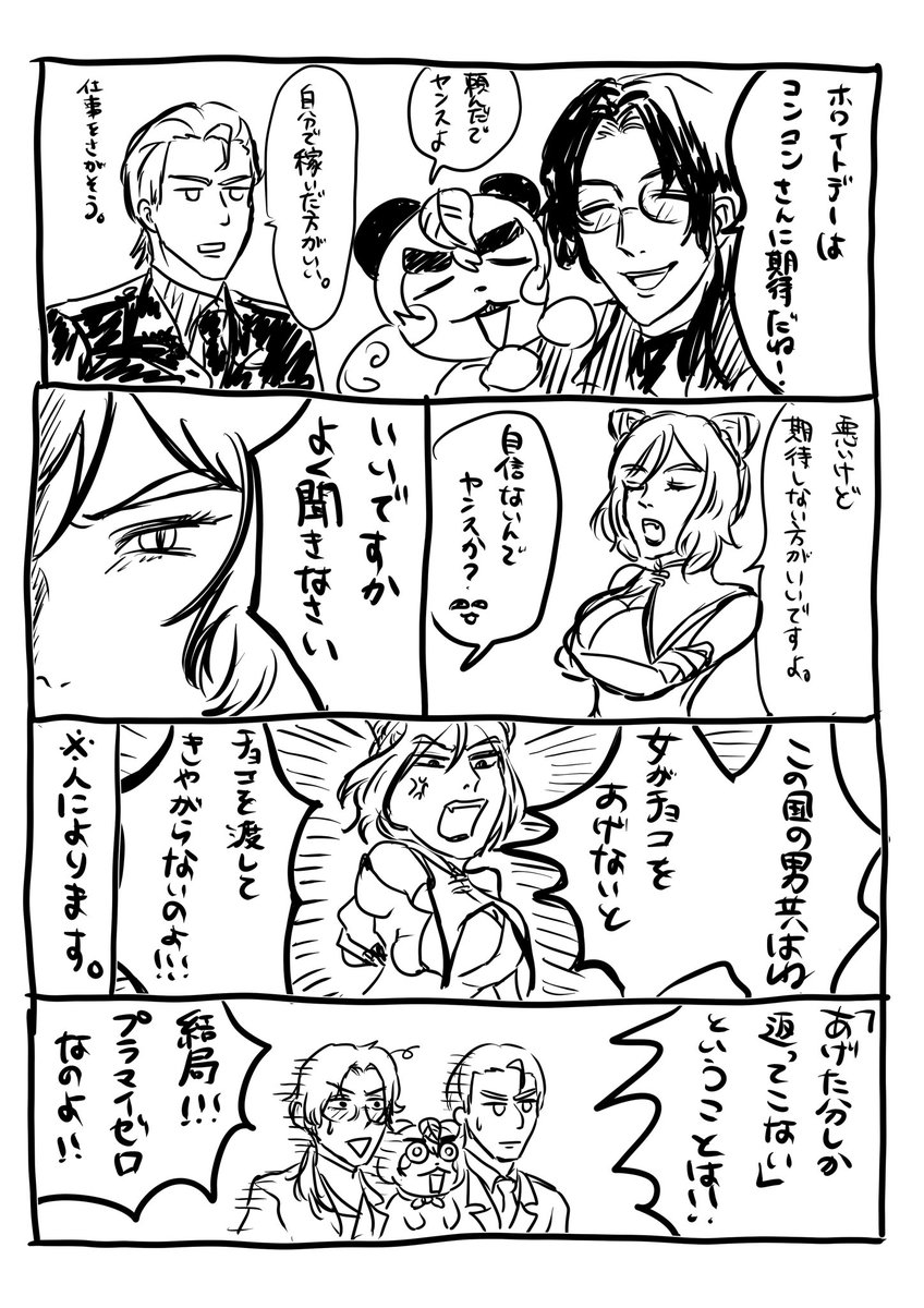 これの続きです。>RT

怪盗団バレンタインデー落書き漫画。 