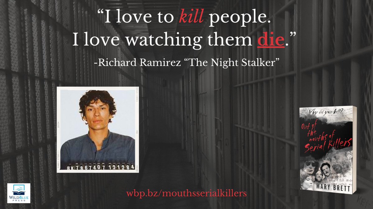 Why did they kill? Read the disturbing answers from 70+ notorious murderers in OUT OF THE MOUTHS OF SERIAL KILLERS.
Learn more: wbp.bz/mouthsserialki…⠀
Buy the book: wbp.bz/mouthsserialki…
#truecrime #nightstalker #richardramirez #serialkillers