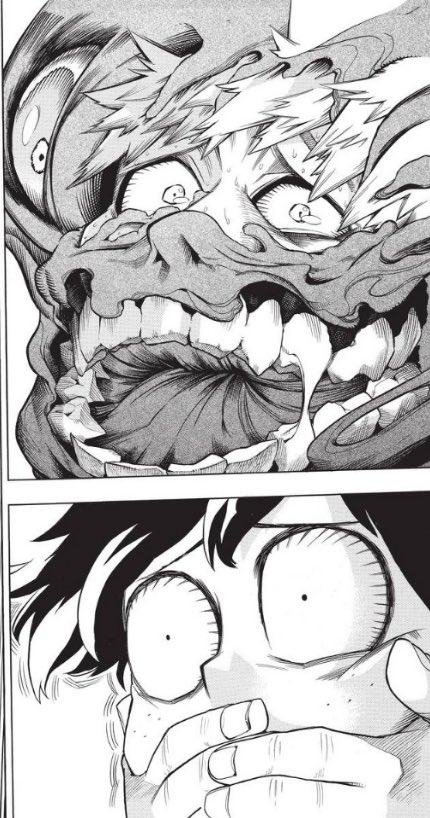 BUT - even more so it’s important to note why this moment is so monumental for Deku Because it brings him back to where he started (saving Bakugo) and it takes all of these experiences he’s had in his life and puts it into a new perspective
