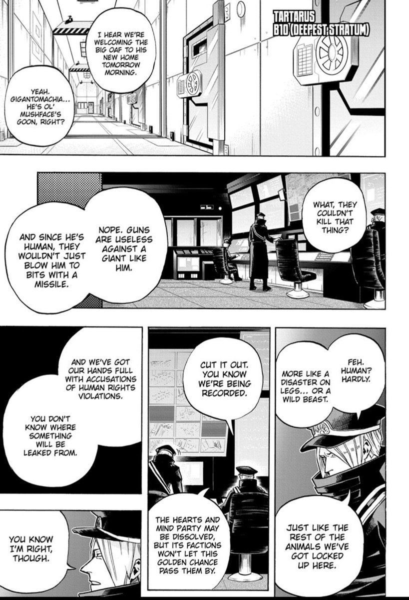 We see countless times throughout the story that people aren’t looking at villains as PEOPLE - instead they see them as plain monsters and animalsThe guards at Tartarus doing this to the inmates is the most recent example