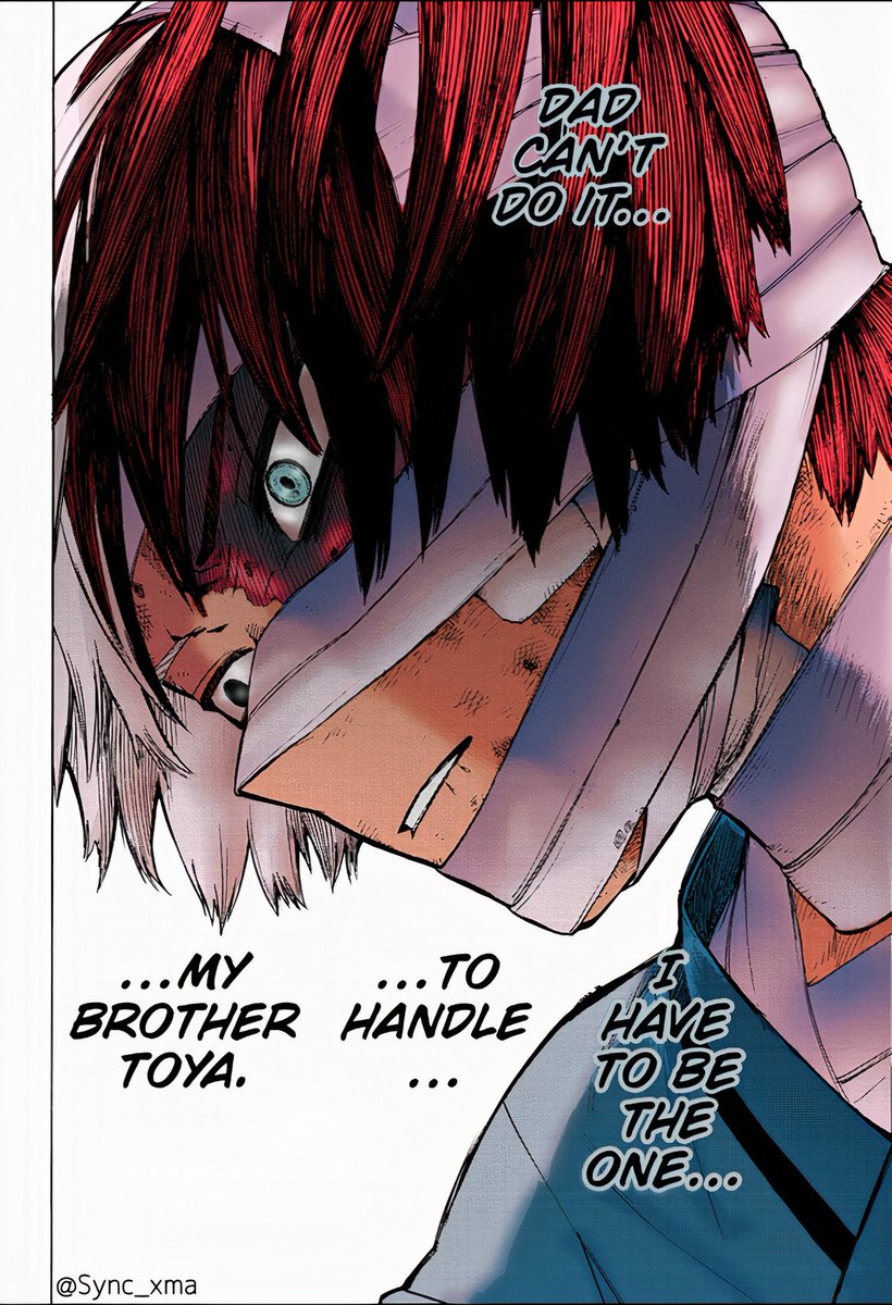 Another HUGE one that is the most focused on as of right now is Touya and Dabi The entire plot of this is telling us Dabi was a person before he became a physcopath and there’s a reason he became the way he is And of course we have Todoroki dealing with that to parallel