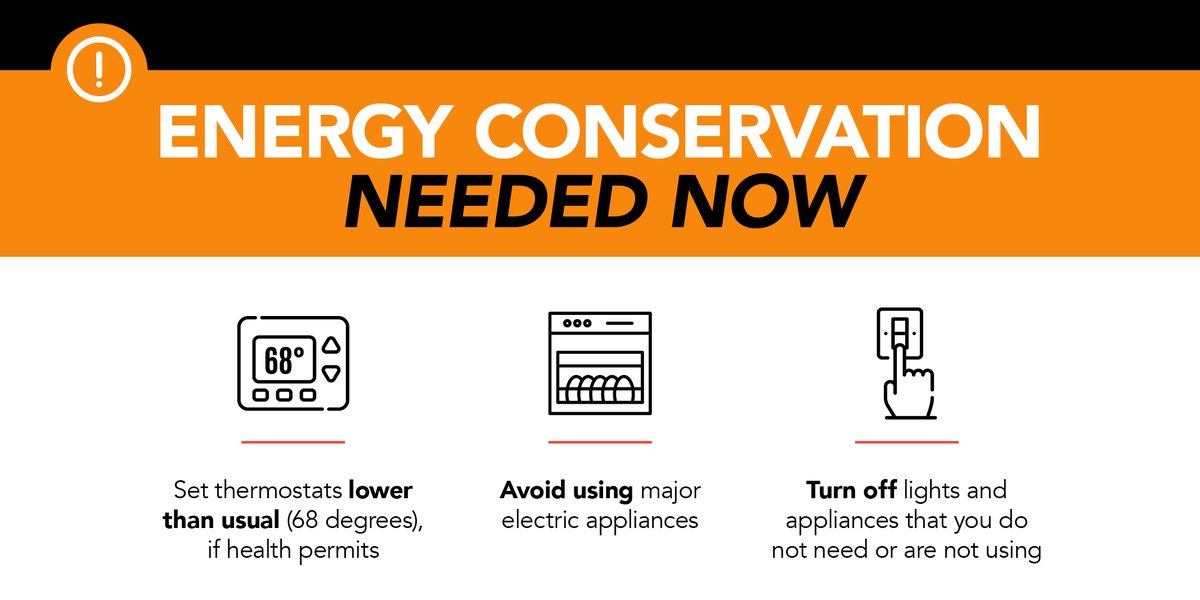 Thank you for your continued conservation efforts! These actions could result in big impacts as more people conserve. We can all do our part and conservation is critical to avoid service interruptions at this time. Please keep up the good work.