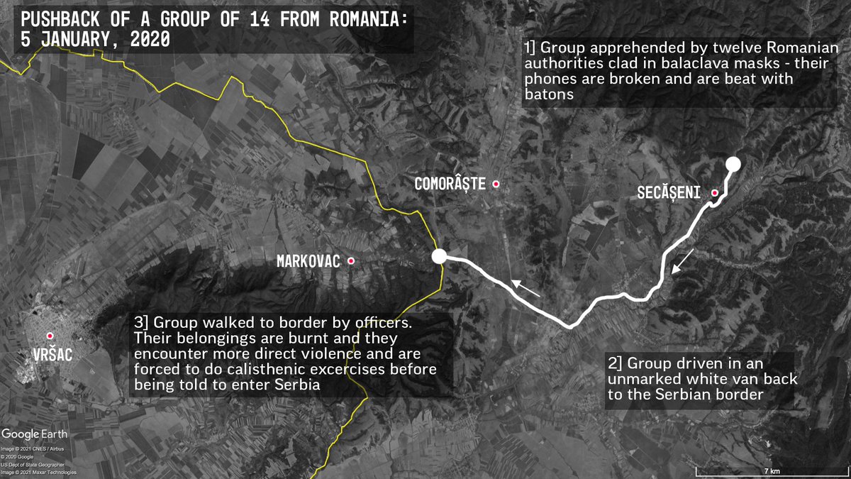 One aspect covered is several testimonies alleging cooperation between Romanian and Serbian authorities in pushbacks to Serbia