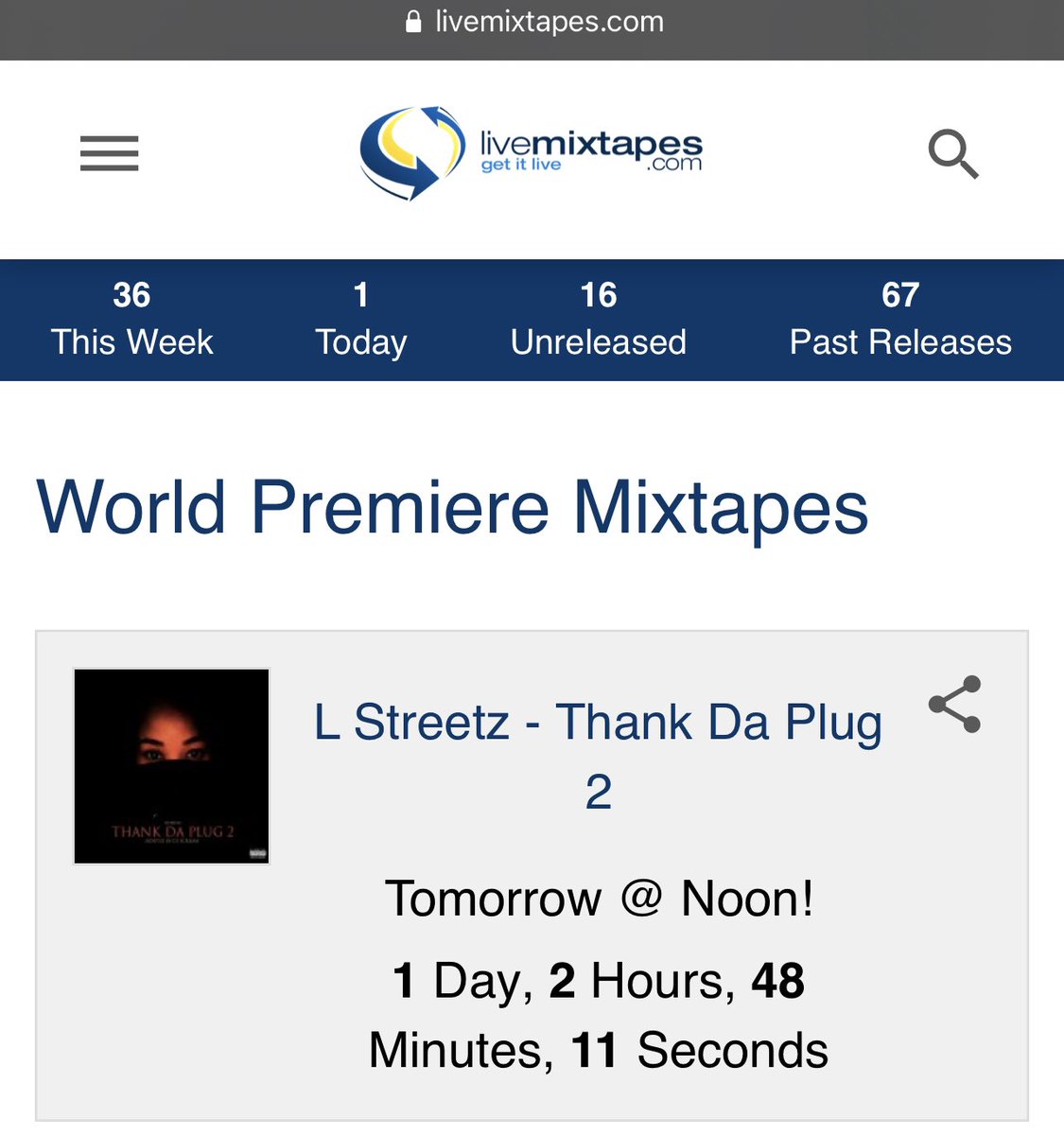 LSTREETZ's tweet photo. #ThankDaPlug2 #TDP2
 Hosted by @DJSCREAM 
@livemixtapes Exclusive &amp; Distribution
Drops Tomorrow at Noon
https://t.co/EsijS6tksX https://t.co/88j3UPT9jw