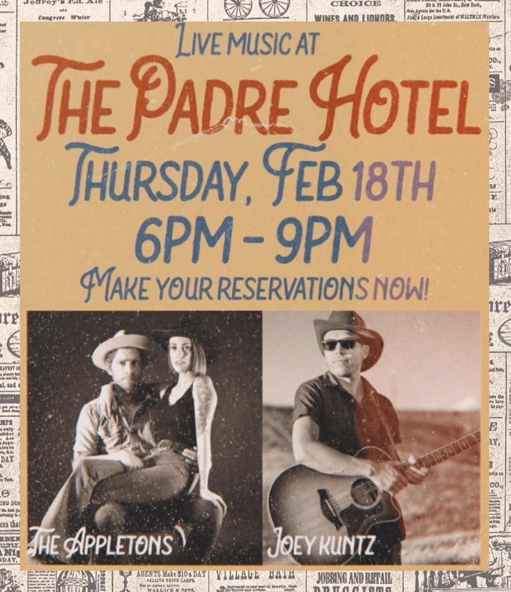 Join us tomorrow for Live Music Thursdays from 6pm-9pm on Prairie Fire Patio with <a href="/joeykuntzmusic/">Joey Kuntz</a> and @wearetheappletons 😍 Be sure to make reservations to secure a table! 🎶