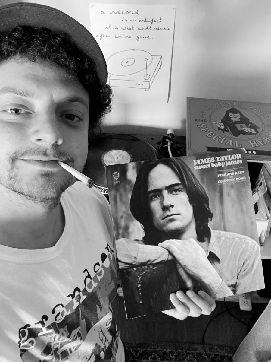 YO this is  @grandson . How are you? Today I’ll be taking you on the journey of hopelessness and redemption that is the 1970 classic Sweet Baby James by  @JamesTaylor_com . Light one, press play, let’s get into it. 