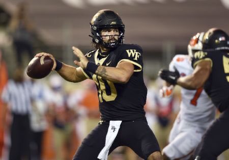 TylerAronsonQB's tweet photo. Excited to say, after great conversation with @CoachR_Wake I’m honored to receive an offer from Wake Forest! @CoachClawson @WakeFB @FBUAllAmerican https://t.co/2DWgmgiZHm