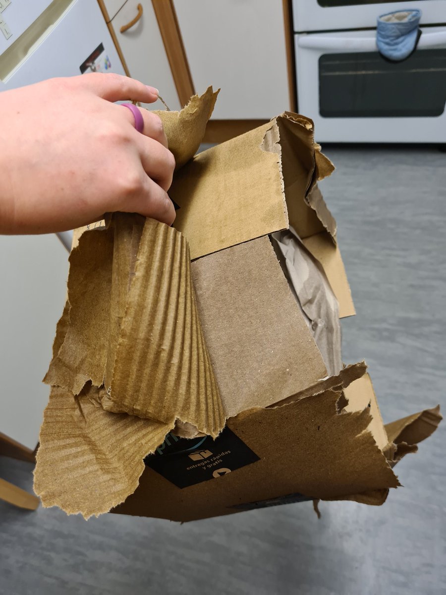 LexiVMakeup's tweet photo. Dear @AmazonUK 
Is there a reason why two packages over the last two days have been left out in the rain so the box disintegrates? We have neighbours who work from home... https://t.co/lsoTYVphnE