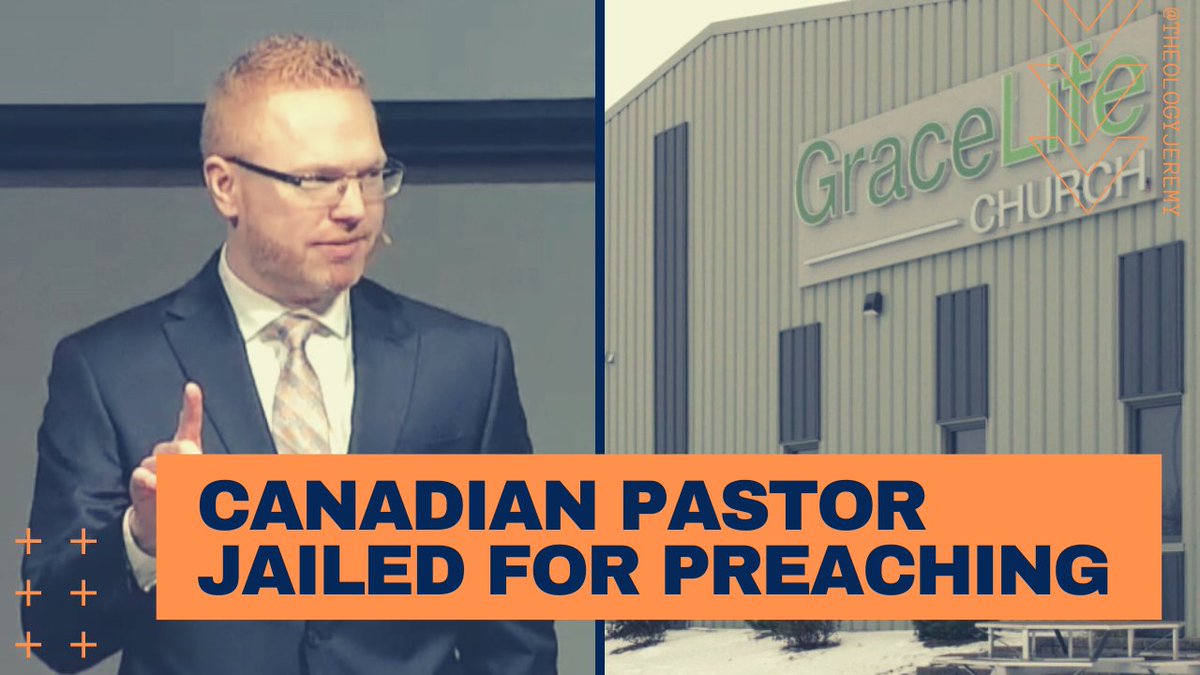 BREAKING: Pastor James Coates of GraceLife Church of Edmonton was just carried off to jail in hand and ankle cuffs. The condition of his release is that he cannot preach. His wife/kids are not allowed to see him. The 1st Canadian pastor to be jailed for holding a church service