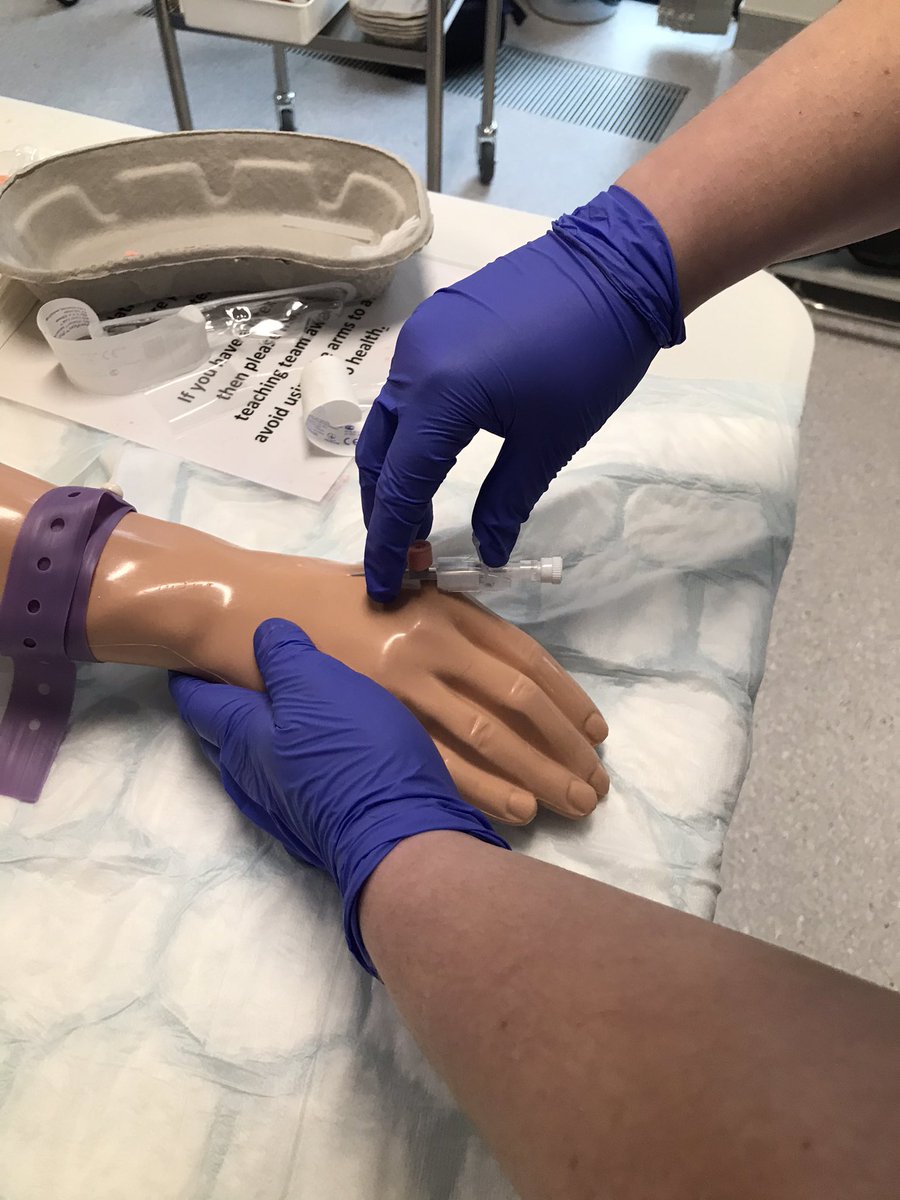 RRheLS's tweet photo. Venepuncture, cannulation and IV med preparation today in skills. Really interesting and enjoyable skills session @PlymUni #punc19 #NRS506 https://t.co/y8tFn2dp1f