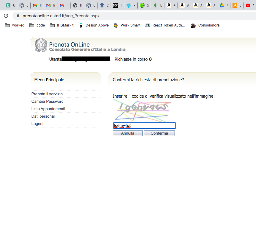 sosergio's tweet photo. Thanks italian consulate for keeping me entertained in this lockdown. I am starting to like this idea that everyday I have to try to win a passport renewal booking through your challenging website... https://t.co/5VXD8tdAwM