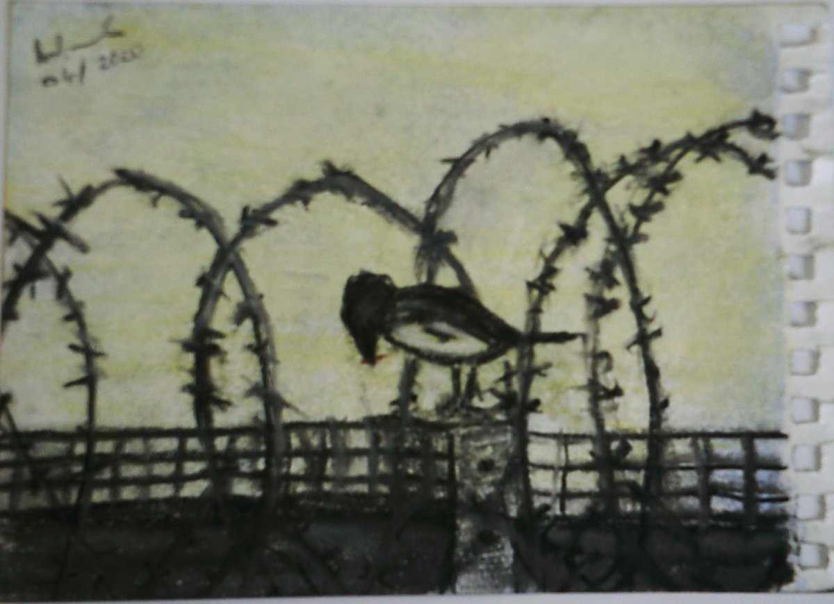 BelongMJH's tweet photo. The Lone Magpie.
Painted by a resident at @HMP_TheMount in July 2020, during the first lockdown. Thank you to the artist for allowing us to share this work.
#creativity #lockdownbehindbars #mentoring #rehabilitation https://t.co/CYARylY7eT