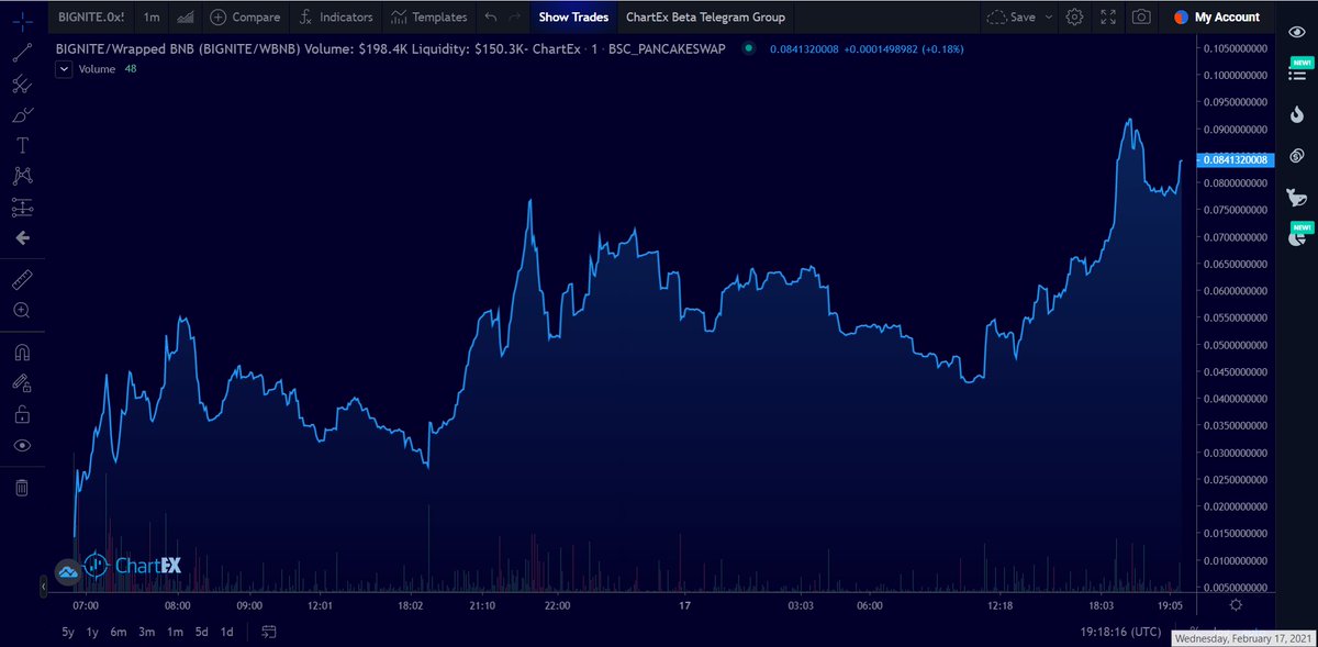 IgniteCash's tweet photo. $bignite going parabolic (just the usual with this dev and team) - burn coming at $0.1 then at $0.25 https://t.co/jJQJdXnSlg