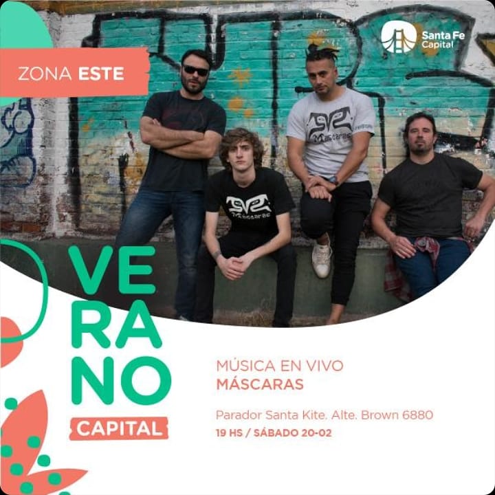 Este sábado 20 a las 19hs te esperamos en la playa para disfrutar un poco de nuestra música es en santa kite (ex espigón 2)