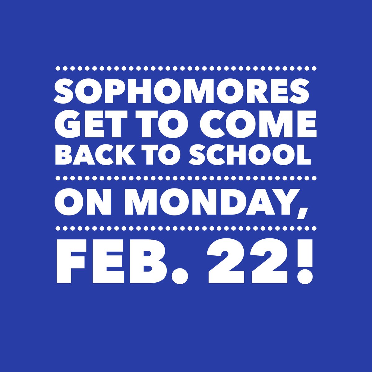 Yea!!!!!!! Sophomores! See you on Monday!