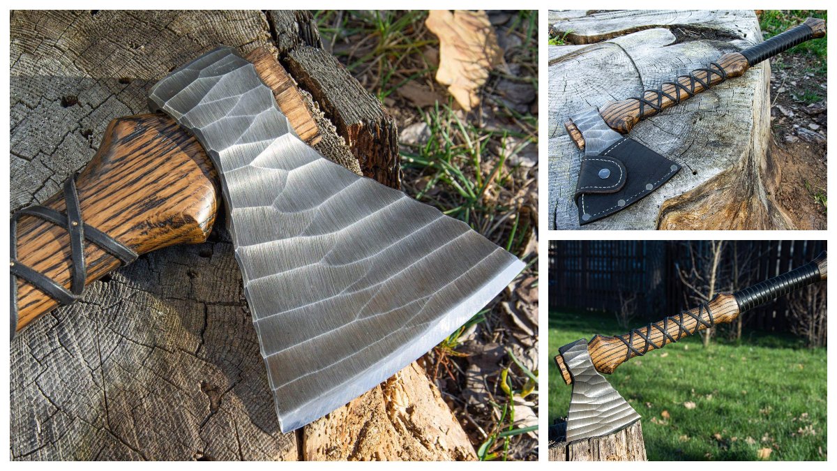 AncientSmithy's tweet photo. Viking steel axe 'VEMOUND' #ancientsmithy #vikingaxe #handmade #giftforhim https://t.co/Ety6klAfs9