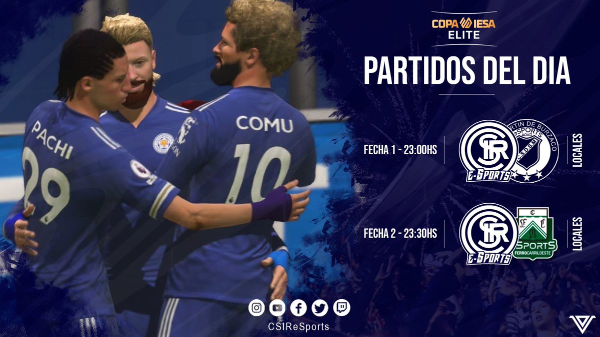 CSIReSports's tweet image. #CopaElite 🎮

Vuelve la Lepra virtual, después de un fin de semana XL 🤙🏼

Noche copera con partidos que prometen fútbol de calidad ⚽️

🎥 22:30hs súmate a la transmisión por twitch/csiresports y alentemos todos a la Le 🔵🙌🏻

#VamosLepra #ArribalaLe #SoyLeproso 🍷💙