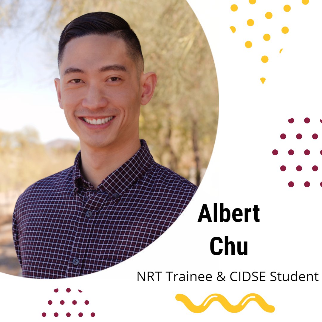 nrtasu's tweet image. Spotlight: #NSFNRT trainee &amp;amp; @CIDSEASU PhD CS student Albert Chu is interested in #machinelearning &amp;amp; #roboticswarms of #AV, esp IoT-driven #smarttraffic, &amp;amp; exploring the interaction btw connected AV &amp;amp; #cityinfrastructures. #ASU #NRT #CitizenCentered #SmartCities #SmartLiving