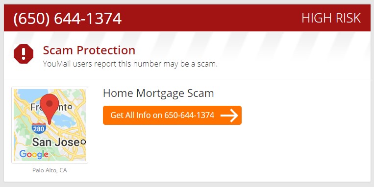 youmail's tweet image. Hey #BayArea!

A #HomeMortgageScam is hitting you all pretty hard right now. Warn your loved ones and get a call blocking app if you haven&apos;t already. 

Then, enjoy the silence.  

directory.youmail.com/directory/phon…
#ScamCall #ScamAlert