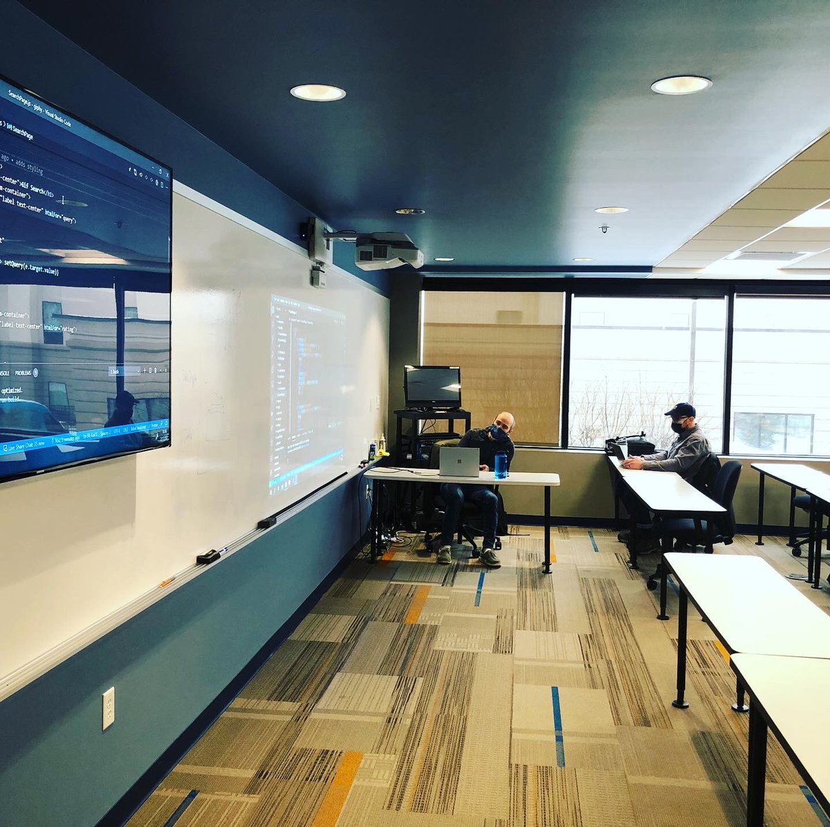 midlandcode's tweet photo. This is week 5 out of 12 for our #coders. This week’s focus is on state management in #React and why it’s important. Students are learning the basics of hooks and how they might be used to clean up an application’s code. #CodeAcademy #MidlandU #jrdeveloper https://t.co/orpsS1cKVi