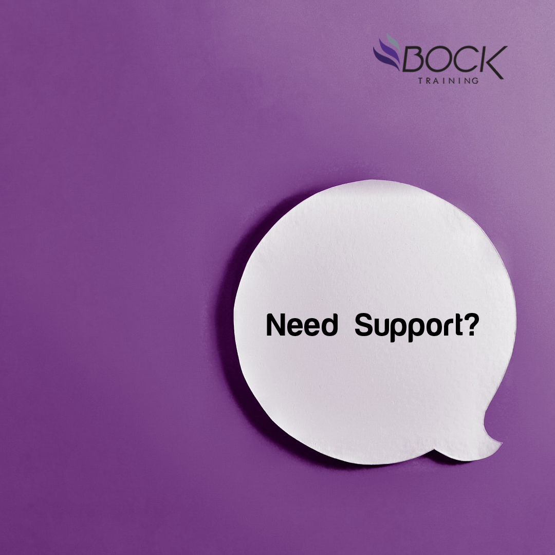 We want to ensure that you are successful during your time at BOCK. We have a professional and friendly team of support staff here to offer you information, advice and guidance. For more info visit our website bocktraining.com