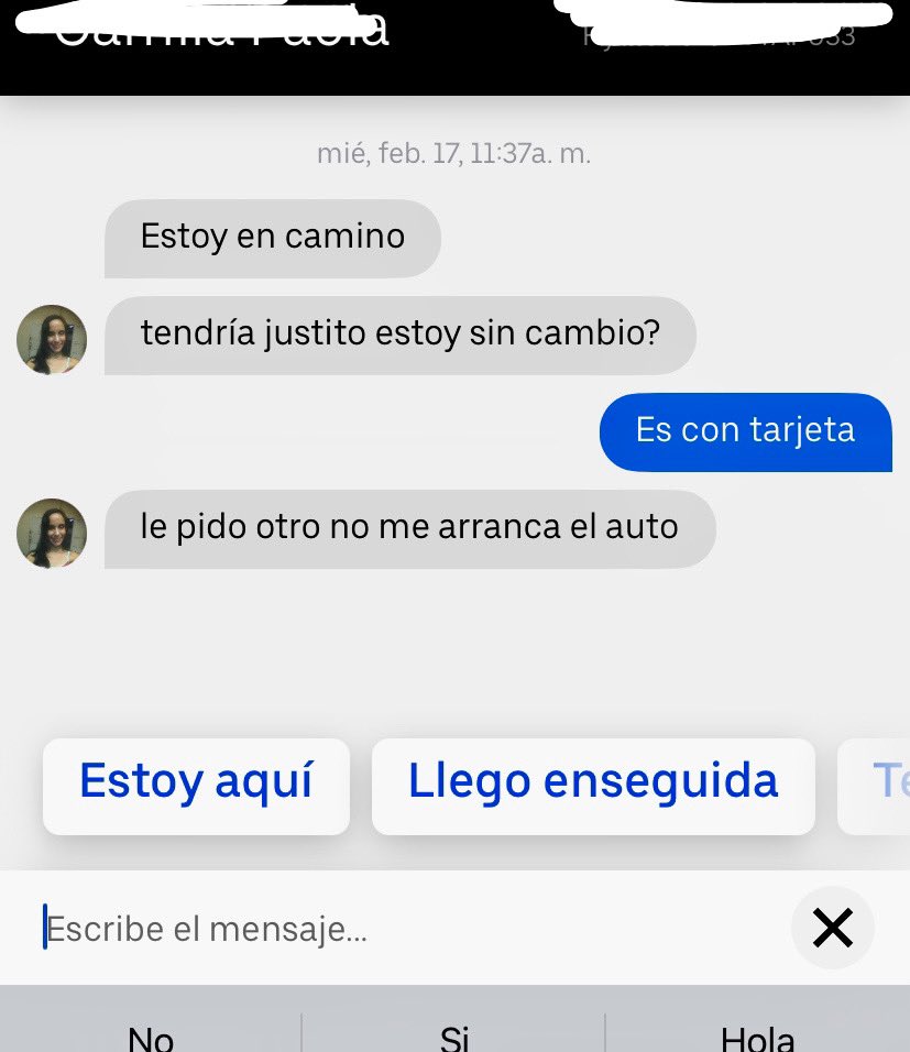 MacaCasti's tweet photo. En menos de 10min dos conductores me hicieron lo mismo 🙄 me encanta la calidad en el servicio que ofrecen @Uber_PY https://t.co/BzPpSLoVW2