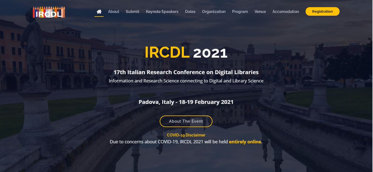fcshrossio's tweet photo. 📌 ROSSIO no #IRCDL
Nos dias 18 e 19 de fevereiro realiza-se a IRCDL 2021 - 17th Italian Research Conference on Digital Libraries (online), que contará com a participação da Infraestrutura Rossio que apresentará o Tesauro Rossio (19 fevereiro às 11h20).
🔗 https://t.co/NYk7kvUZ73 https://t.co/3LnQgRrmr0