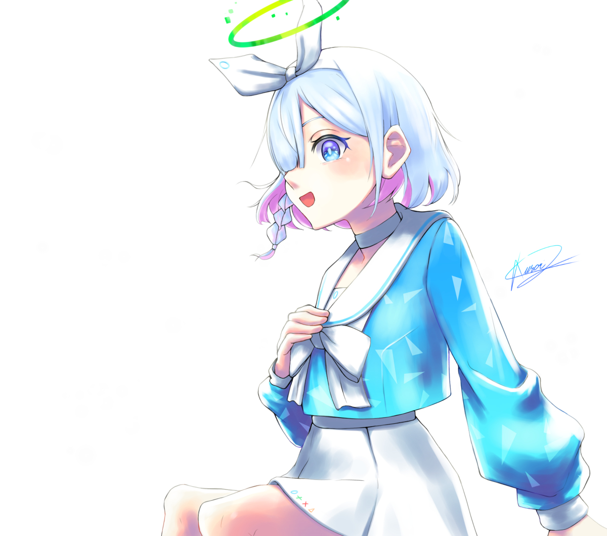 ブルーアーカイブ アロナ 色紙 ブルアカ アロナ 手描きイラスト色紙 - りゅーしょっぷ - BOOTH