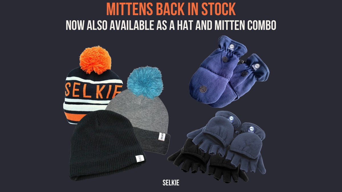 SelkieSwimCo's tweet photo. All our lush MITTENS are back in stock and now also available in a fleecy HAT+MITTENS combo with a discount to boot! πβ‘οΈ https://t.co/TeWykV6X04
#winterswimming #sustainable #mittens #hats #neverbecold #outdoorswimmer https://t.co/EPGv1zvcCx