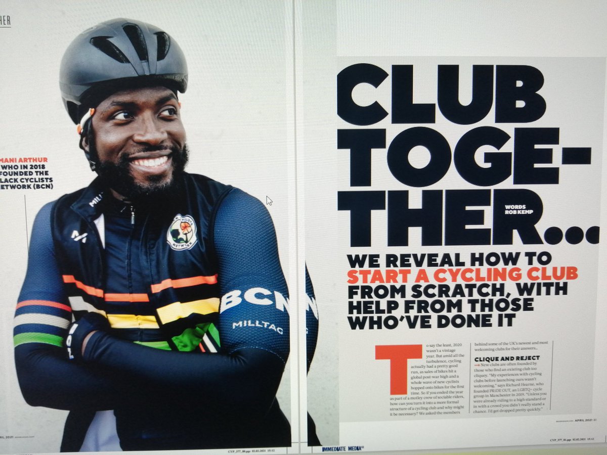 expectantdad's tweet image. loved interviewing these ground-breaking cyclists from diverse clubs for our feature on how to start your own cycling club in the latest issue of @CyclingPlus (April 2021 edition) A huge thanks to #blackcyclingnetwork @pornpedallers @PrideOutUK @KentVeloGirls for their help
