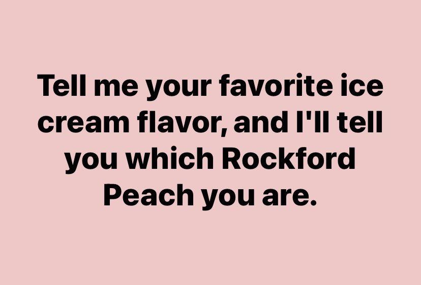 We need to know! #rockfordpeaches #IceCream #icecreamflavors #desserts #wednesdaywellness