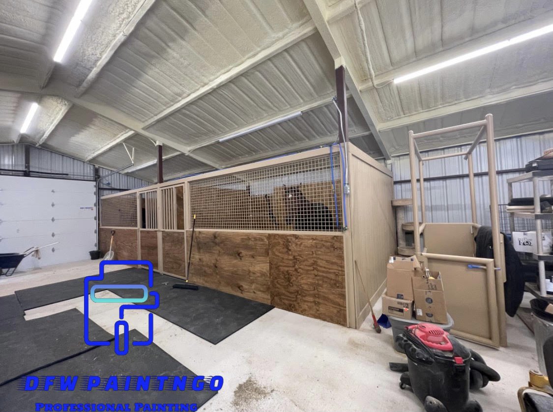 DFWPAINTNGO's tweet photo. Additional Horse Stalls Painted & Added To Our Professional Portfolio! #DFWPAINTNGO #HorseStalls #BookForSpring #SupportSmallBusiness 📲⭐️⭐️⭐️⭐️⭐️ https://t.co/BUc8qeMFfy