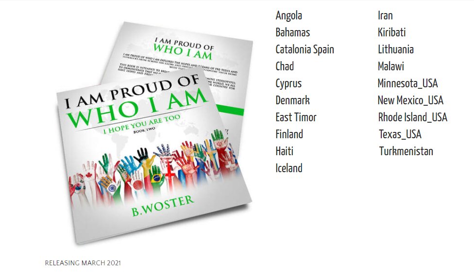 BarbaraWoster's tweet photo. Honoring request: reveal which countries/U.S. states in upcoming releases of I Am Proud series. One reviewer was "happy to see her home state of New Hampshire" featured in book ONE. All countries/states will be honored in upcoming releases🙂. https://t.co/eNOY7ek3gX