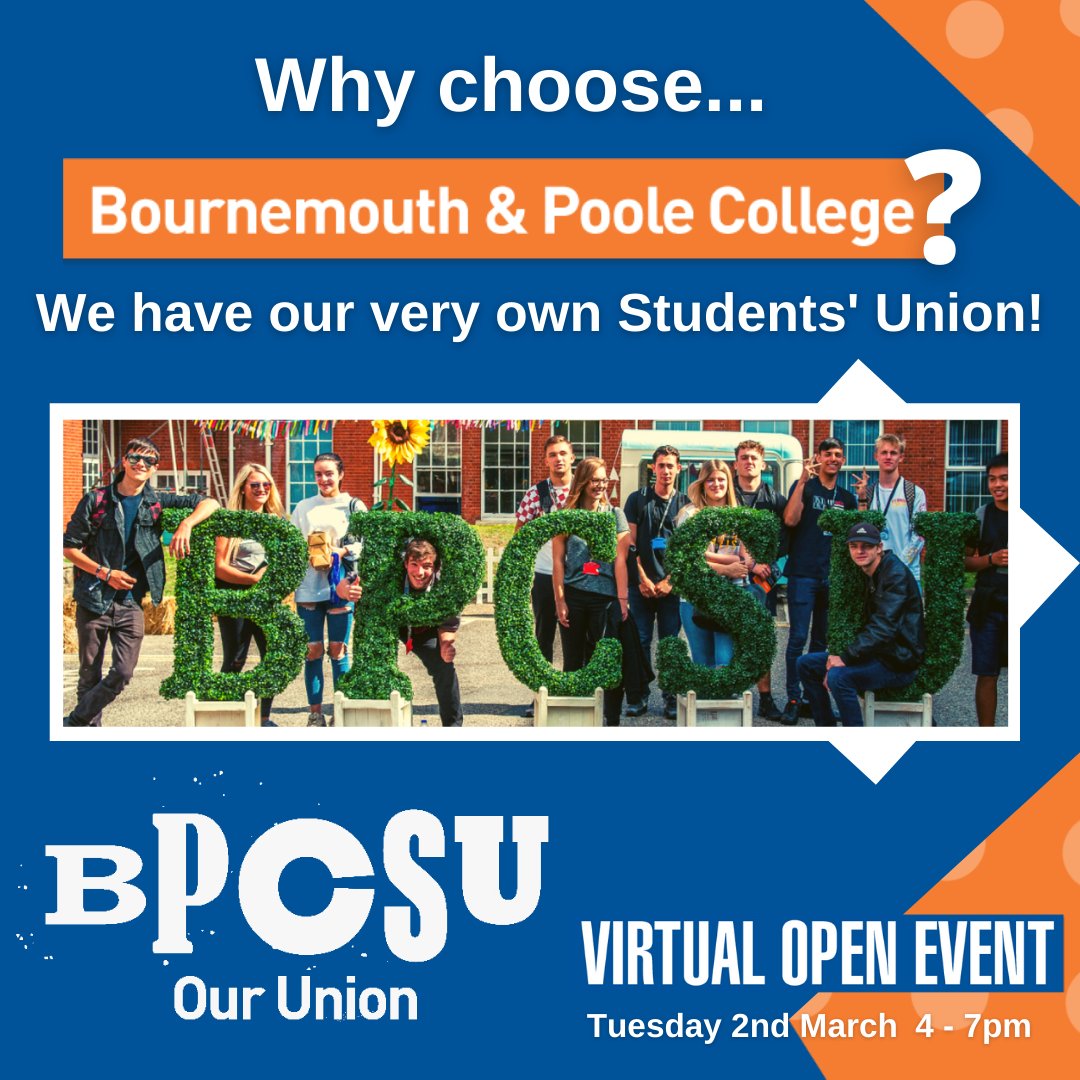 BPCollege's tweet photo. Our award-winning Students’ Union (BPCSU) is here to represent you whilst you study at The College. 
Once you enrol, you will have access to all of BPCSU’s activities, events, advice and facilities!

@bpcStudentExper #BPCOpenEvent #BPCYourFuture #NextSteps https://t.co/i2ugDZEnAr