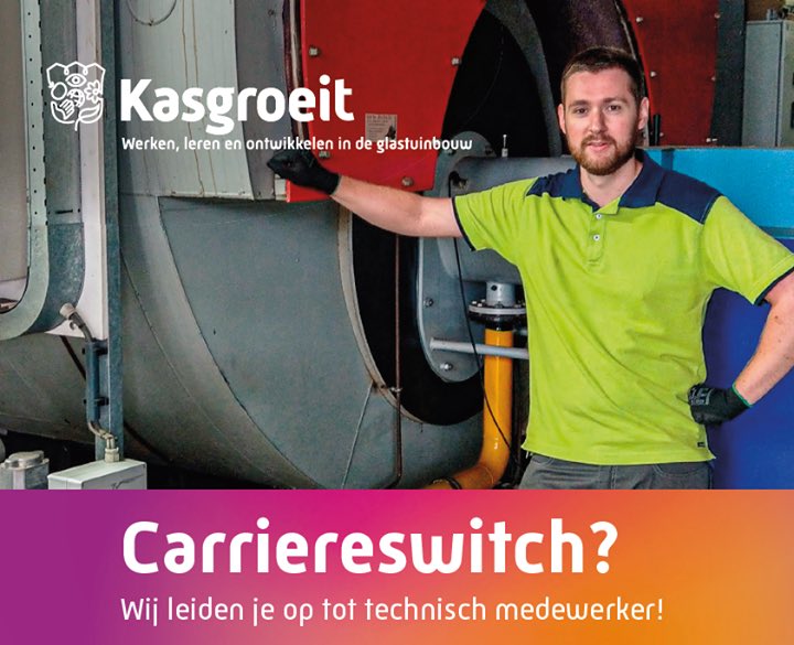 Als #onderhoudsmonteur in de #glastuinbouw heb je dagelijks te maken met #elektrotechniek, #mechanischetechniek, #energiesystemen, #aandrijftechniek en #watertechniek. Geen dag is hetzelfde. 
Interesse? lnkd.in/dzFp7HQ @Kasgroeit
