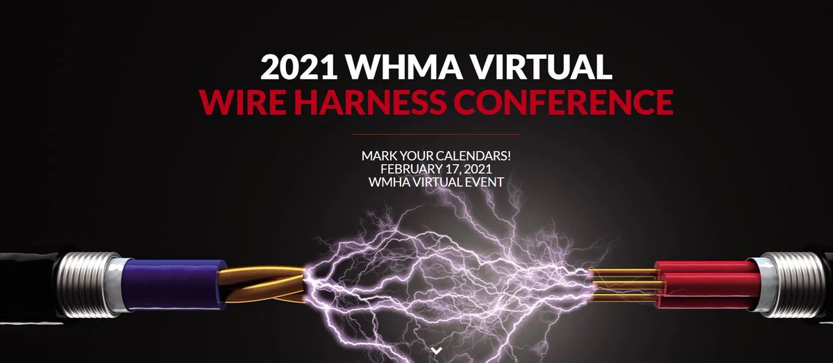 WHMA_A620's tweet photo. Today! WHMA Virtual Conference at 1pm CST. Join the WHMA community and gain significant knowledge on the state of the cable and wire harness industry! https://t.co/XL7hTgxgew https://t.co/2dO6y1XmYX