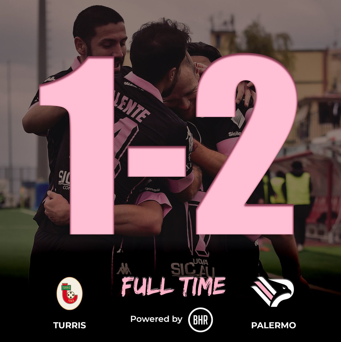 Palermofficial's tweet photo. ⏱FULL TIME
La portiamo a casa! 💪🏼
A Torre del Greco finisce 1-2!
Forza Palermo 💗🖤
#siamoaquile 🦅 #TurPal @LegaProOfficial https://t.co/U2pIOioaRx