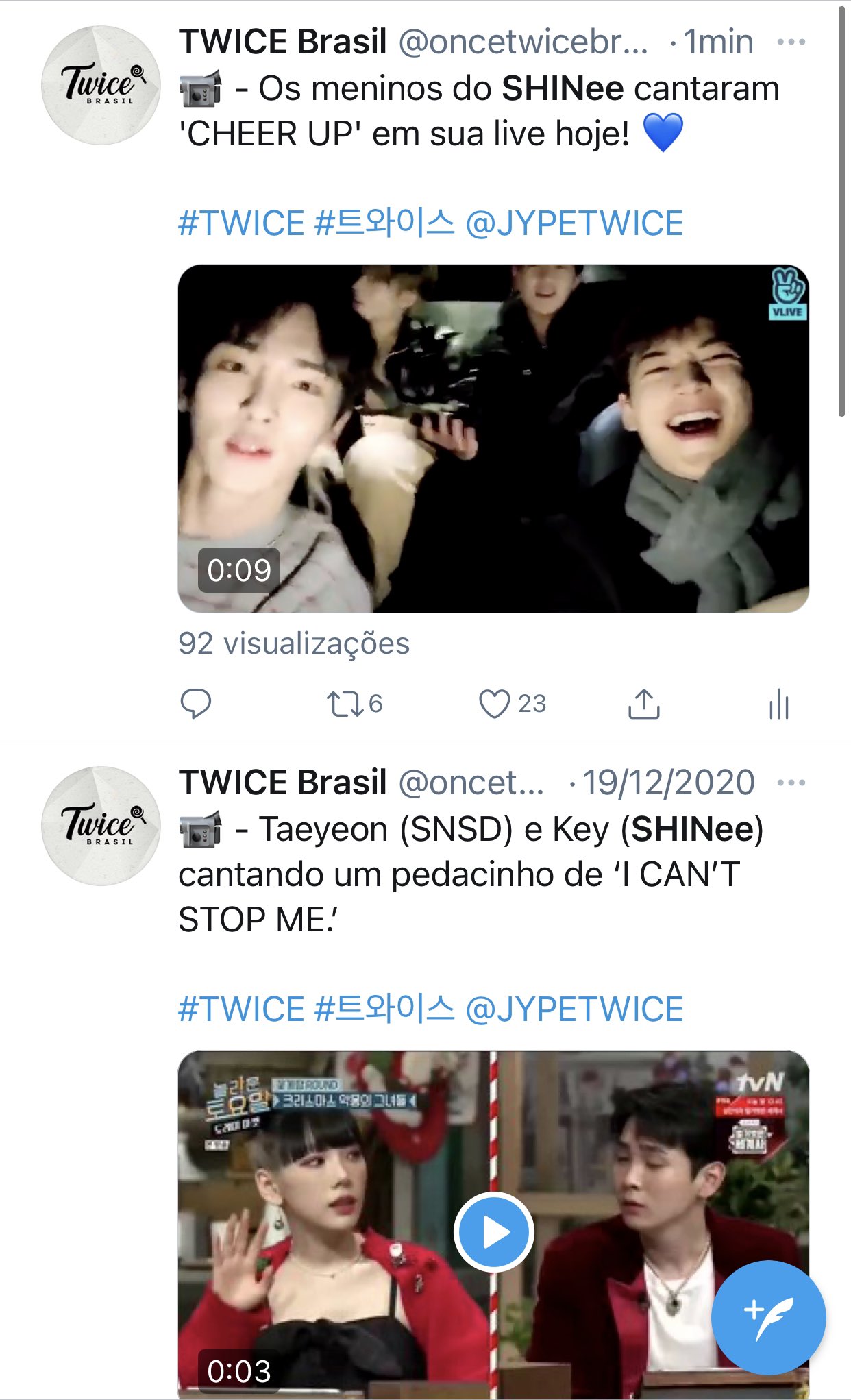 TWICE (NO) Brasil on X: 🍭 - TWICE x SHINee when? @JYPETWICE