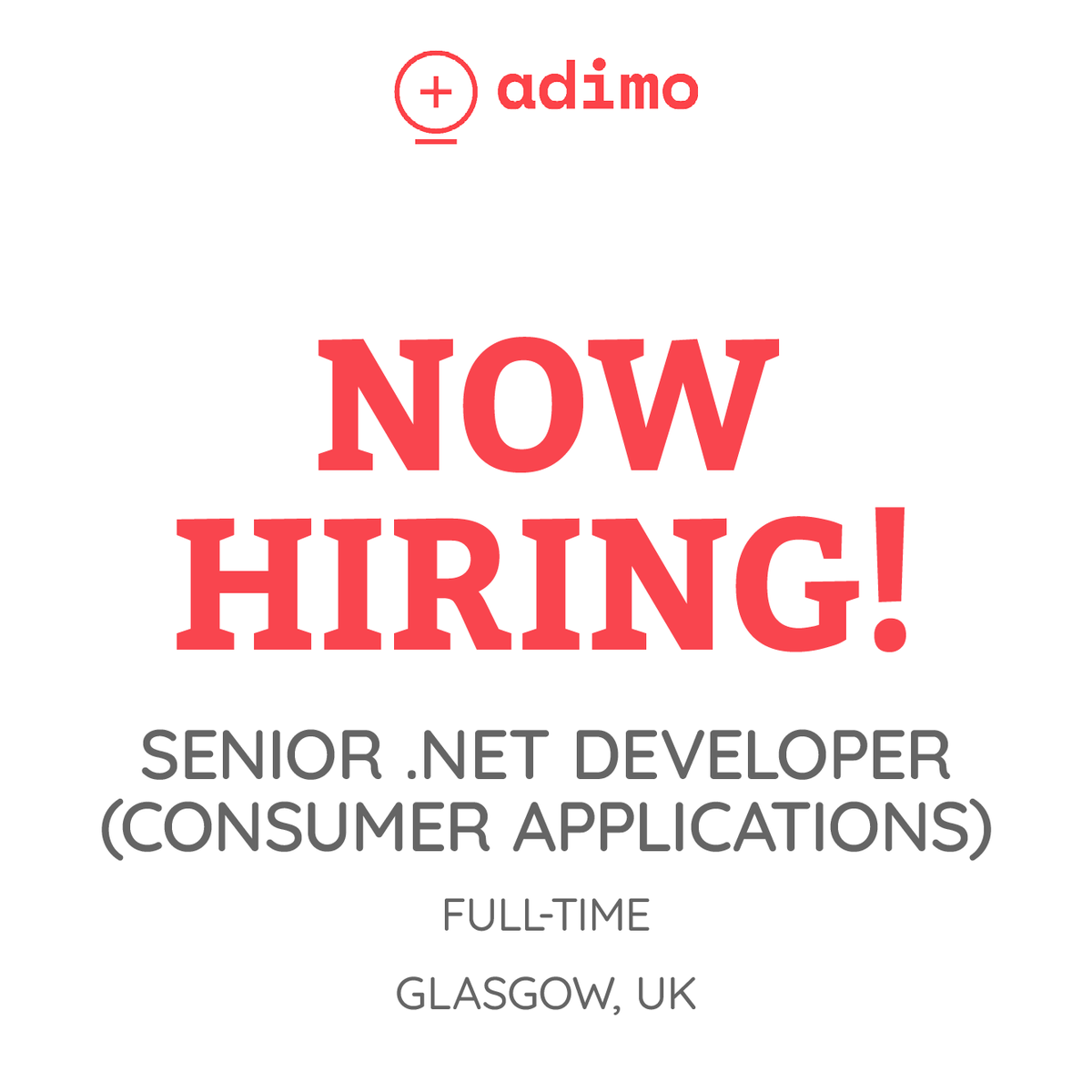getadimo's tweet photo. We're hiring a Senior .NET Developer (Consumer Applications)
We are on the look out for a new addition to our growing team.
If you want more information on how to apply, click the link below 👇👇👇
https://t.co/U8KaVAnFp4
#techjobs #glasgowjobs #adimo #webdev https://t.co/3lOBYqbC93