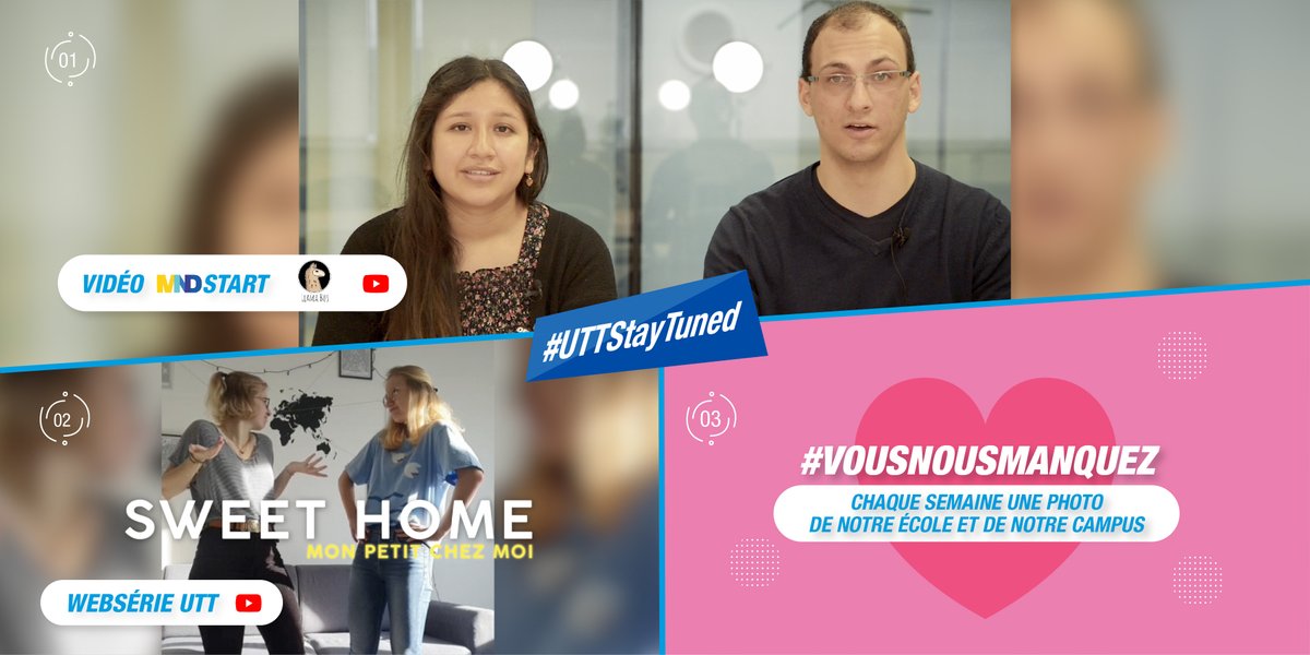 UTTroyes's tweet photo. Au programme de cette semaine #STAYTUNED :  découvrez une vidéo #Mindstart « LlamaBus », le 3ème épisode de notre web série « sweet home », une photo de notre #école et du #campus. #UTT #STAYTUNED #DisruptCampus #DigitalCovid https://t.co/MP75Bmf0Ba