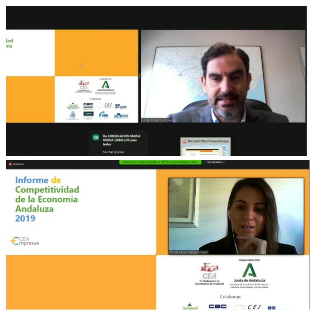 CEAes_'s tweet photo. 👨🏼💻 #InformeCompetitividad de la #Economía Andaluza, presentado por el pte. del #ConsejoRSE de #CEAcontigo #JorgeRomero🔝 @Mercadona. Encargado a @LoyolaAnd @mcdellop 👩🏻🏫, dentro del proyecto CEA + Empresas #MásEmpresas. Subraya la necesidad de mayor internacionalización ✈️. https://t.co/qIuJoB69w8